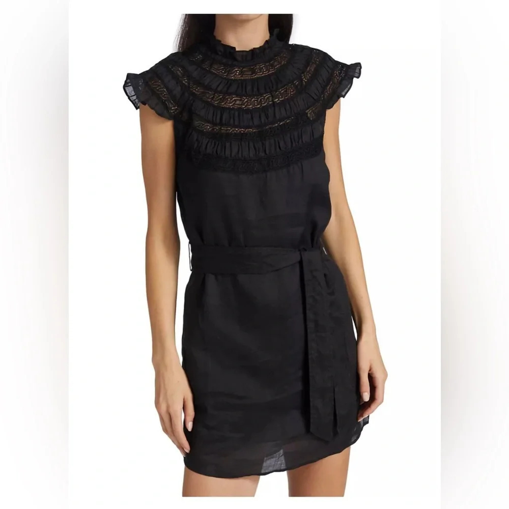Frame Lace Inset Mini Dress - Picture 2 of 10